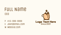 Chocolate Coffee Bean Drink Business Card Image Preview