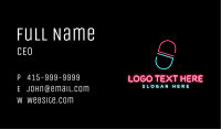 Neon Letter S Capsule Business Card Image Preview