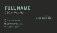 Generic Masculine Wordmark Business Card Preview