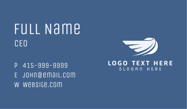 Wings Freight Delivery Business Card Design Image Preview