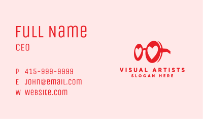 Red Heart Eyewear Business Card Image Preview