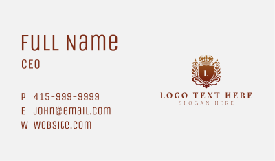 High End Shield Crown Business Card Image Preview