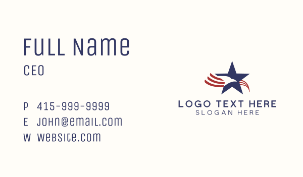 American Eagle Star Club Business Card Design Image Preview