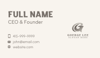 Fashion Barbershop Letter G Business Card Image Preview