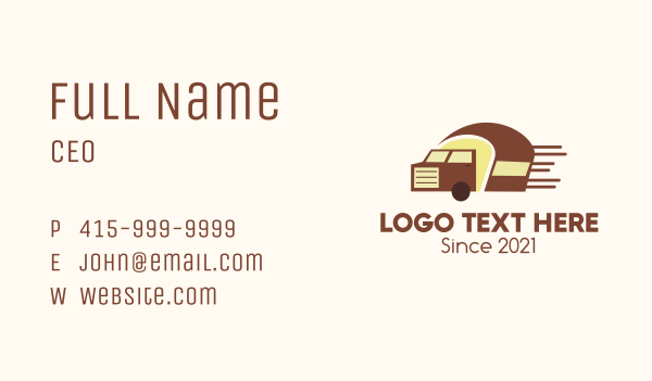 Bread Truck Business Card Design Image Preview