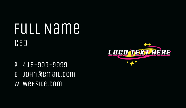 Retro Y2K Studio Business Card Design Image Preview