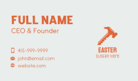 Orange Hammer Key  Business Card Design