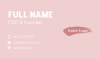 Beauty Makeup Wordmark Business Card Design