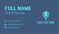 Blue Tech Mic Business Card Image Preview