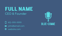 Blue Tech Mic Business Card Image Preview