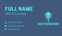 Blue Tech Mic Business Card Image Preview