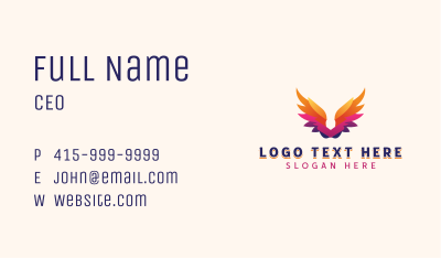 Archangel Holy Wings Business Card Image Preview