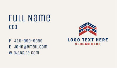 Political American Flag Business Card Image Preview