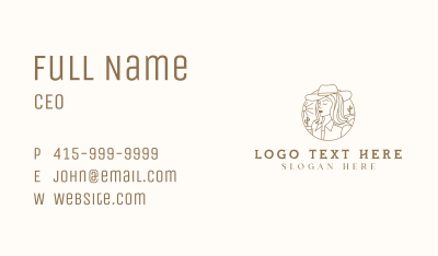 Rodeo Ranch Cowgirl Business Card Image Preview