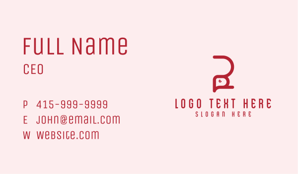 Minimalist Red Bird  Business Card Design Image Preview