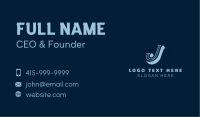 Classic Italic Letter J Business Card Image Preview