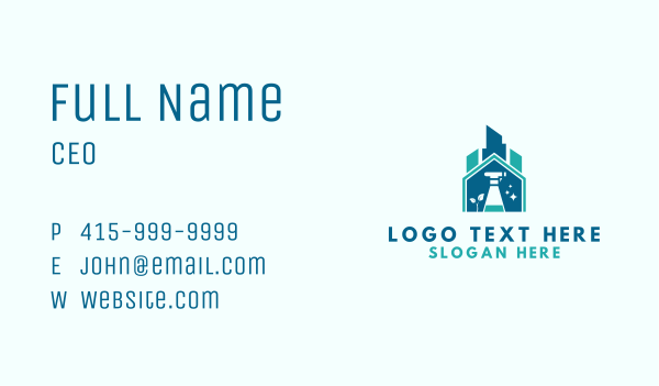 Home Building Cleaning Business Card Design Image Preview