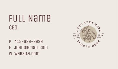 Cocoa Chocolate Badge Business Card Image Preview