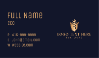 Elegant Crown Letter R Business Card Image Preview