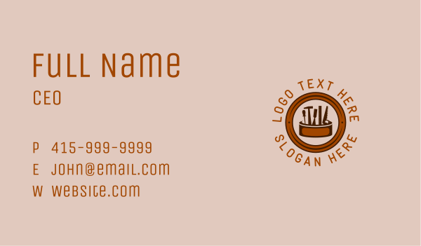 Rustic Carpentry Toolbox Business Card Design Image Preview