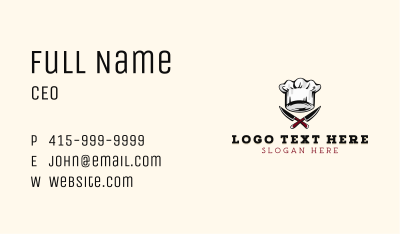 Culinary Chef Toque  Business Card Image Preview