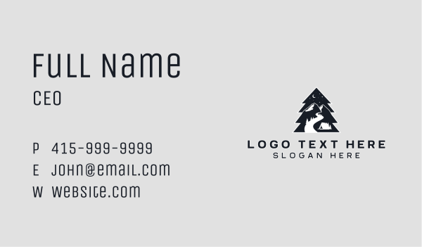 Pine Tree Mountaineering Business Card Design Image Preview