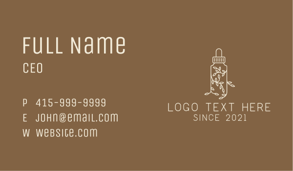 Organic Oil Essence  Business Card Design Image Preview
