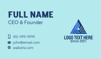 Blue Circuit Triangle  Business Card Image Preview