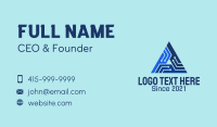 Blue Circuit Triangle  Business Card Design