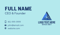 Blue Circuit Triangle  Business Card Preview