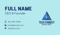 Blue Circuit Triangle  Business Card Image Preview