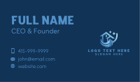 Blue House Cleaning Mop Business Card Image Preview