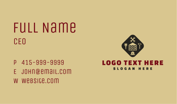 House Repair Tools Business Card Design Image Preview