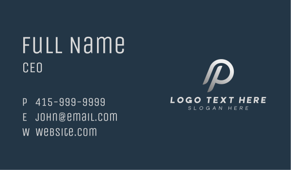 Tech Startup Professional Letter P Business Card Design Image Preview