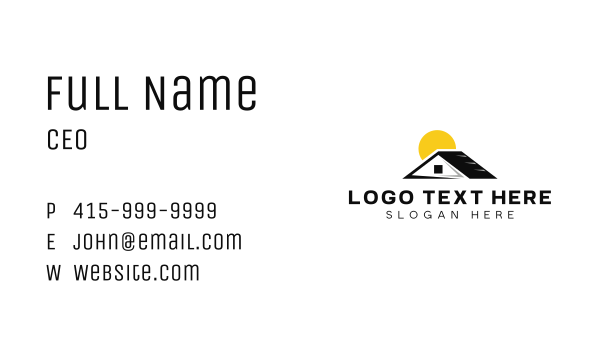 Residential Property Roofing Business Card Design Image Preview