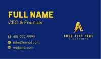 Electric Bolt Letter A  Business Card Image Preview