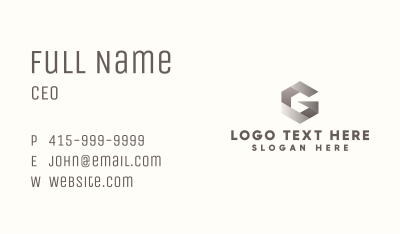 Creative Studio Letter G  Business Card Image Preview