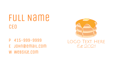 Doodle Pancake House Business Card Image Preview