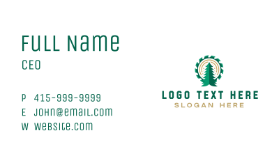 Woodworking Lumberjack Tool Business Card Image Preview