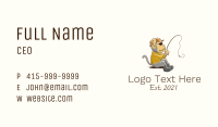 Monkey Fishing Mascot Business Card Image Preview