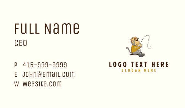 Monkey Fishing Mascot Business Card Design Image Preview