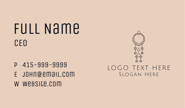 Bohemian Dangling Earring  Business Card Design Image Preview