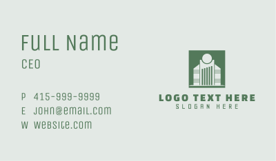 Green Metropolis Hotel Business Card Image Preview