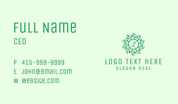 Eco Natural Lettermark  Business Card Design Image Preview