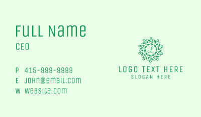 Eco Natural Lettermark  Business Card Image Preview
