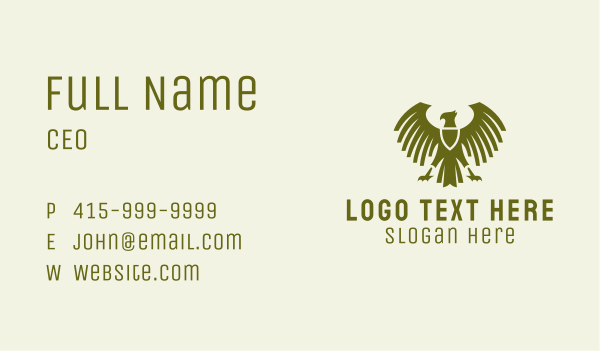 Eagle Shield Crest Business Card Design Image Preview