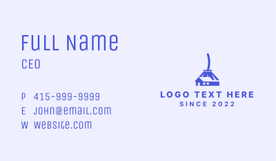 House Broom Cleaning Business Card