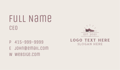 Leather Oxford Shoes Business Card Image Preview