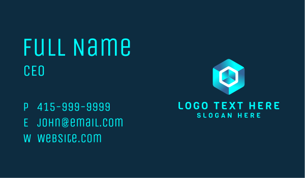 Cyber Cube Technology  Business Card Design Image Preview