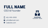 Blue Home Paintbrush  Business Card Image Preview